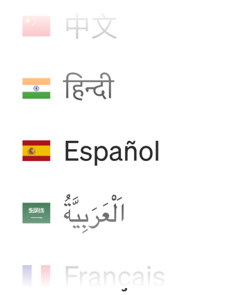 Multi-lingual support feature